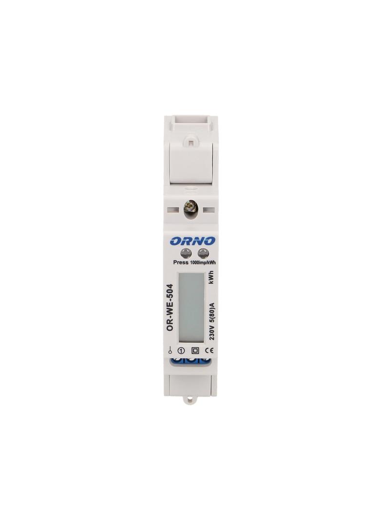 1-fazowy wskaźnik zużycia energii elektrycznej, 80A, port RS-485, 1 moduł, DIN TH-35mm OR-WE-504 ORNO