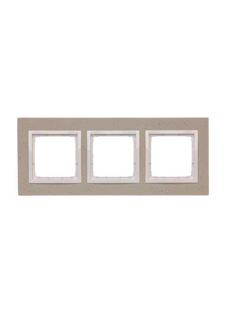 Simon 54 Nature Ramka 3-krotna Nature-Beton AL BETONE IP20/IP44* (*IP44-należy zastosować zestaw uszczelek DUN3) DRN3/91 KONTAKT