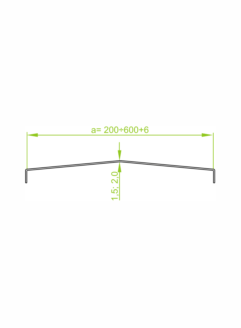 PDDC600/3 POKRYWA DRABINKI 2.0 MM