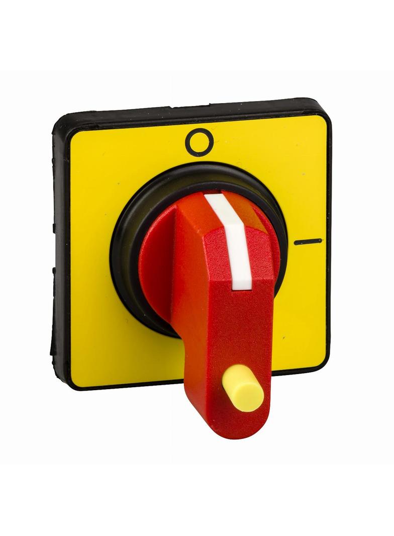 Uchwyty i płyty czołowe dla rozłączników 45x45 czerwono/żółty KCC1YZ