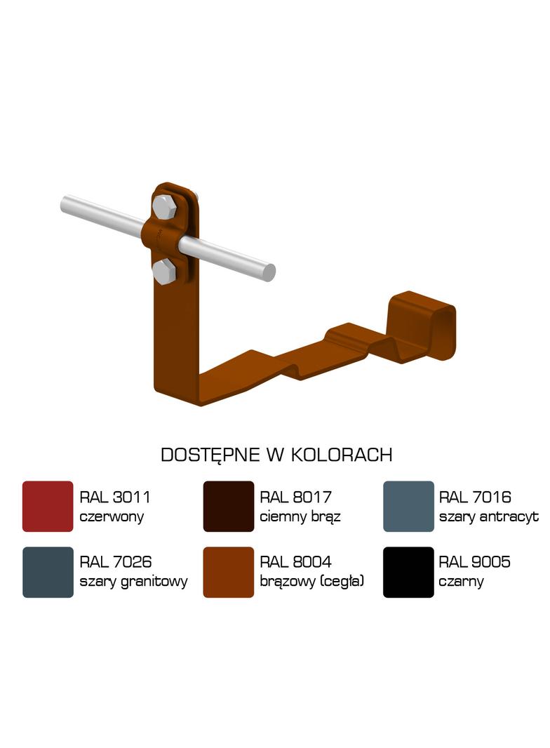 Uchwyt dachowy profilowany prosty Z-śr. WZÓR 22 H=10cm /La / AN-25U/La / E464300 AN-KOM