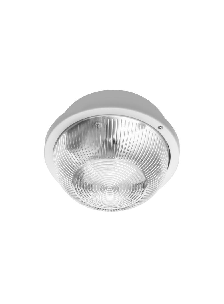 OPRAWA KANAŁOWA IBIZA, OKRĄGŁA, MAX. 60W, E27, KORPUS BIAŁY ABS, KLOSZ SZKLANY, IP44