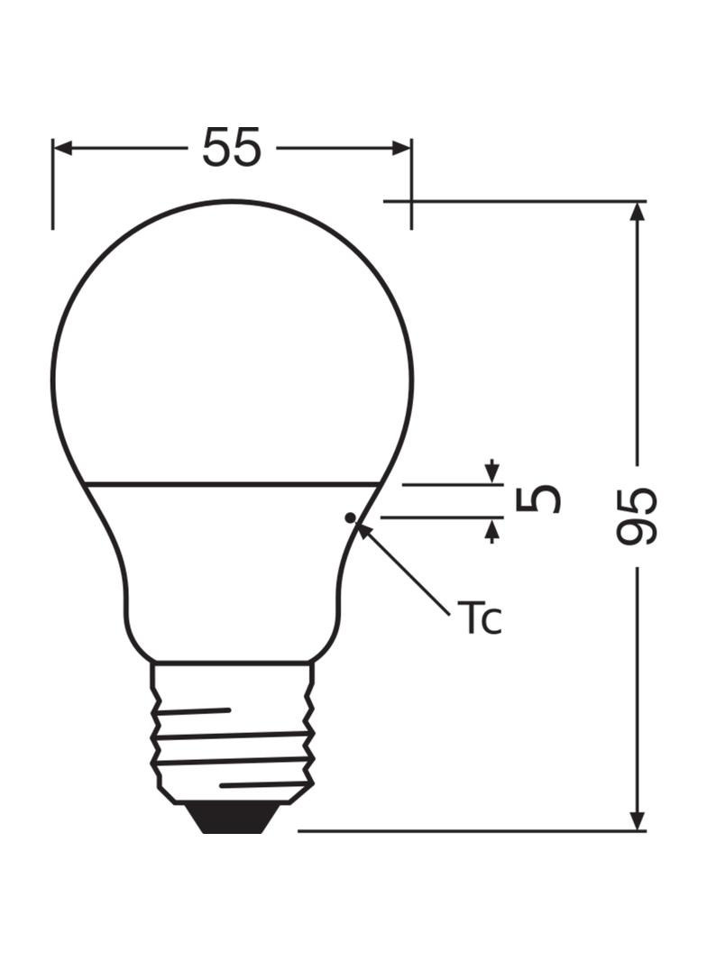 Żarówka LED A55 E27 4.9W = 40W 470lm 3000K Ciepła 200° VALUE CLASSIC Osram