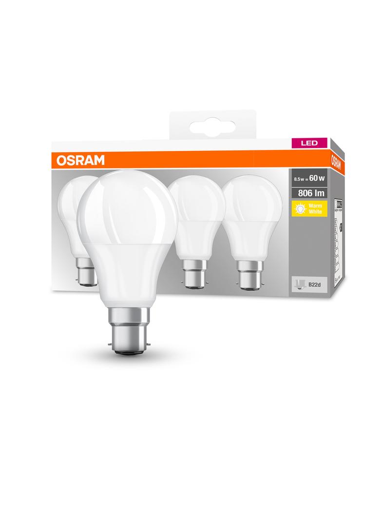 Lampa LED BASE Classic A60 8,5W/827 230V plastik B22D FS4 OSRAM