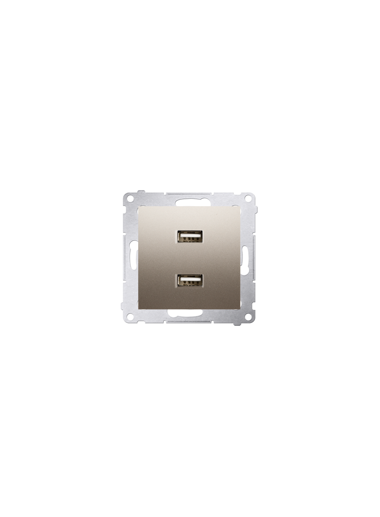 Simon 54 Ładowarka 2 x USB 2.1 A 5V DC 230V złoty mat DC2USB.01/44 KONTAKT