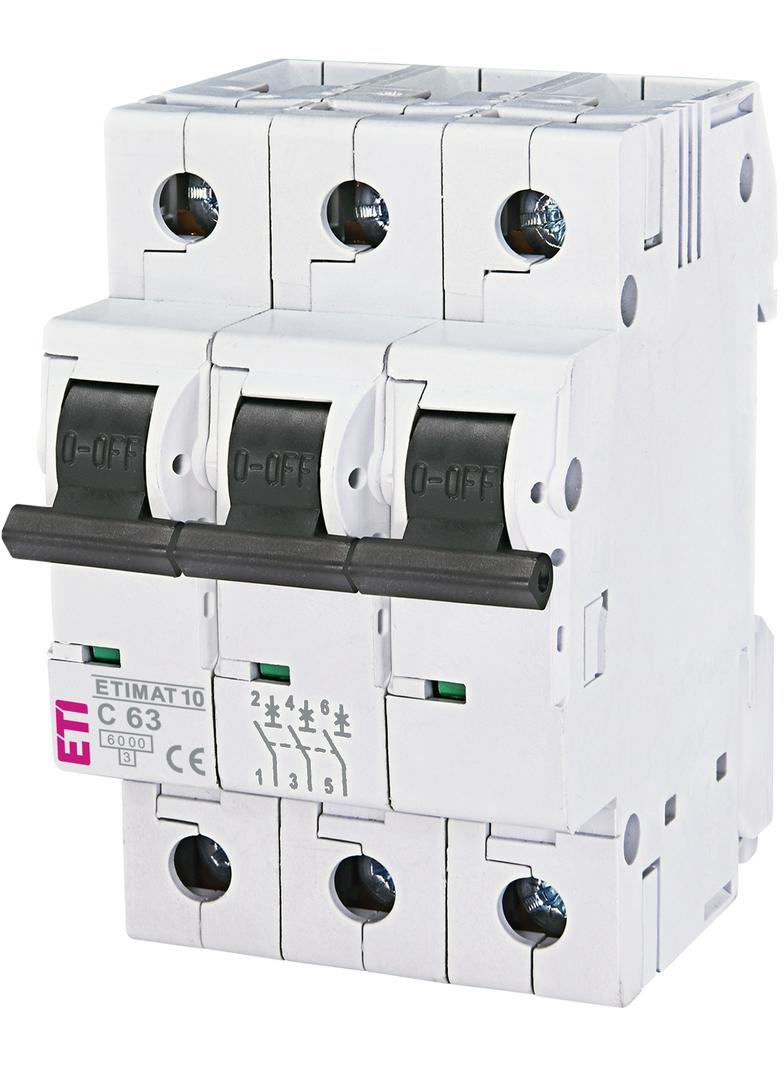 Wyłącznik nadprądowy MAT 10 3P C63A 002135722 ETI