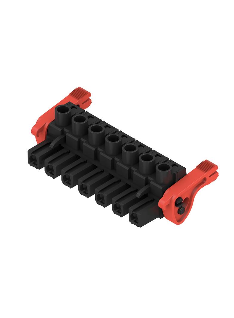 BLZ 7.62HP/07/180LR SN BK BX Wtyk PCB (złącze wiązki), 7.62 mm, Liczba biegunów: 7, Przyłącze z jarzmem /20szt./ 1164970000 WEIDMÜLLER