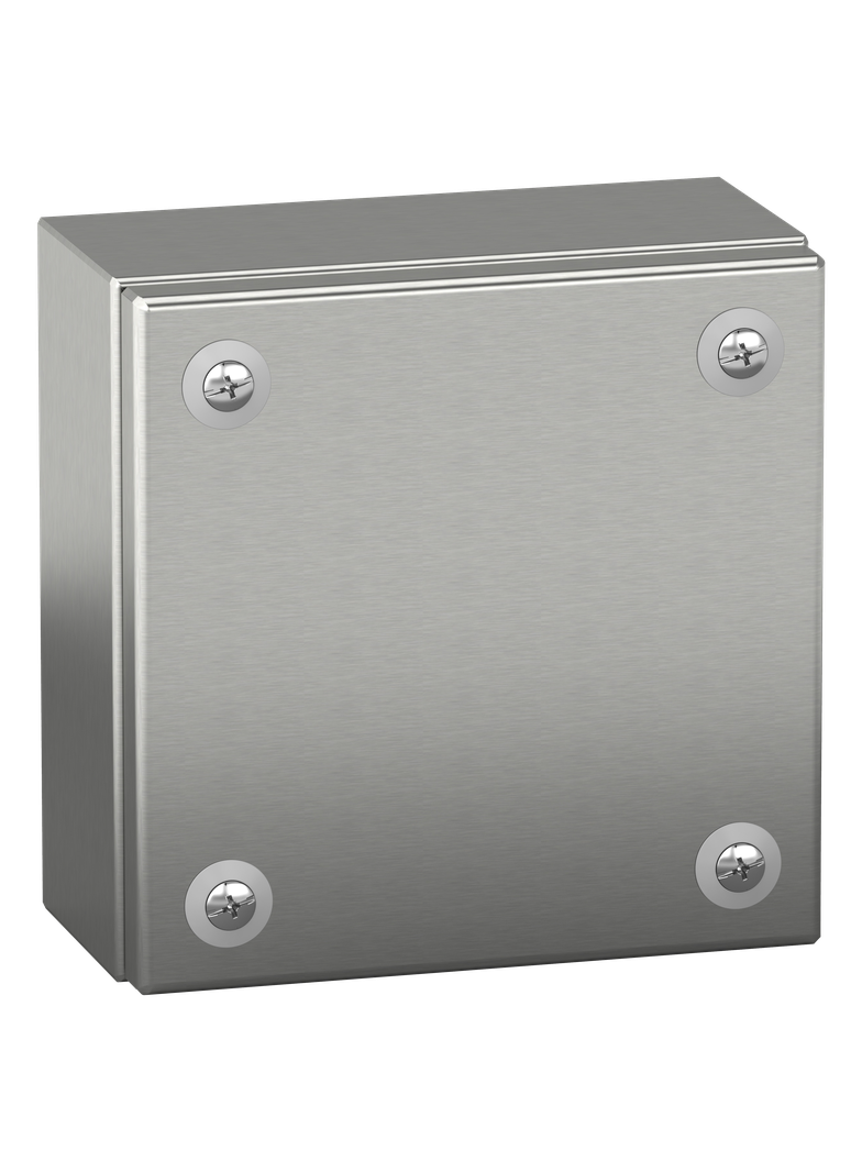 Skrzynka przemysłowa naścienna ze stali nierdzewnej, Spacial SBX, 150x150x80 mm, IP66