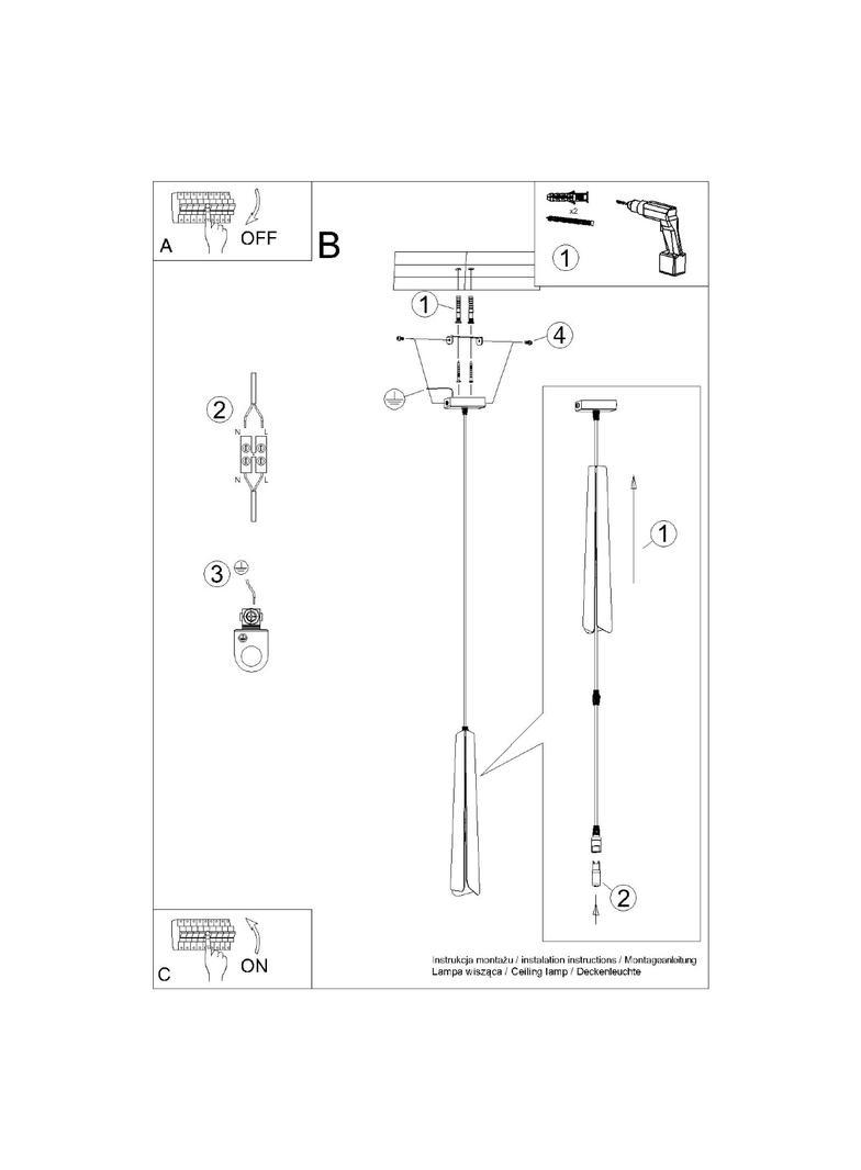 Lampa wisząca PRYSM 1 czarna