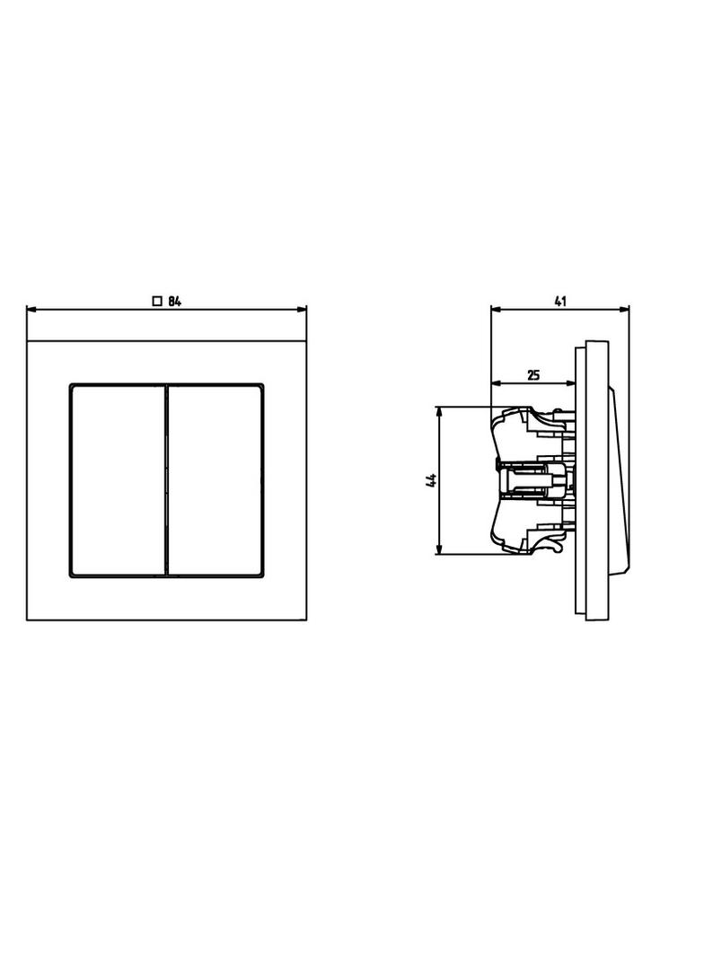 SONATA Łącznik podwójny świecznikowy kolor biały ŁP-2R/m/00 OSPEL