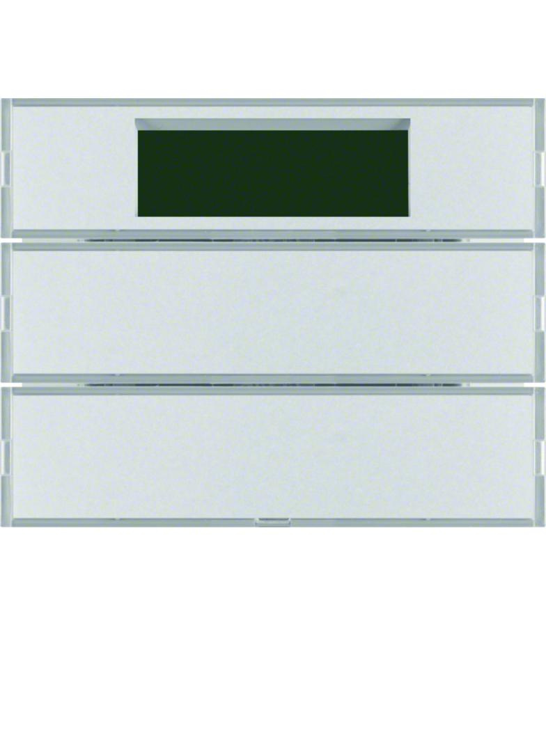 BERKER KNX system K.5 Przycisk podwójny z regulatorem temperatury i wyświetlaczem aluminium 75662774