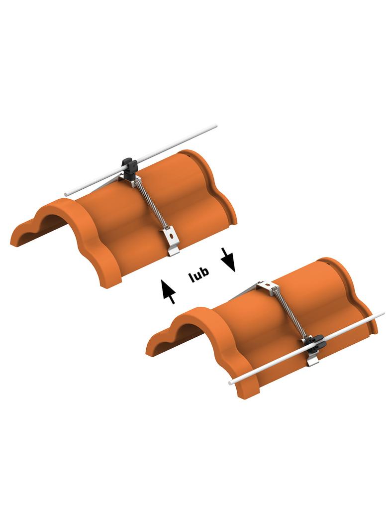 AN-153BN/OH/C Uchwyt gąsiorowy sprężynowy /OH/ czarny