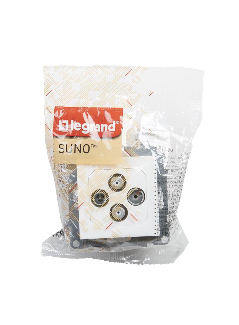 SUNO - Gniazdo TV-R-2xSAT - końcowe - 1.5 dB, Biały, Legrand