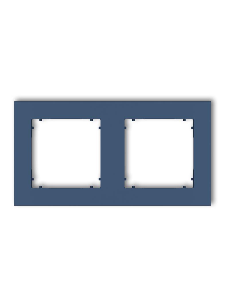 MINI Ramka podwójna kwadratowa z tworzywa navy blue 64MR-2 KARLIK