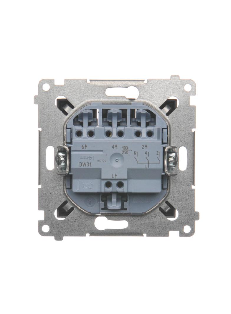 Simon 54 Łącznik potrójny 10A 250V szybkozłączka brąz mat DW31.01/46 KONTAKT