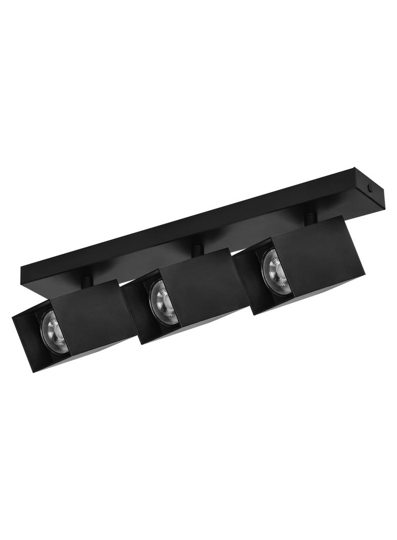 KUBAR SP 3, oprawa ścienno-sufitowa, GU10 max. 3x35W, IP20, czarna