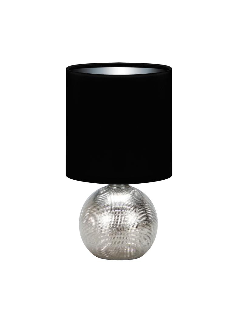 Lampka stołowa PERLO E14 SILVER/BLACK