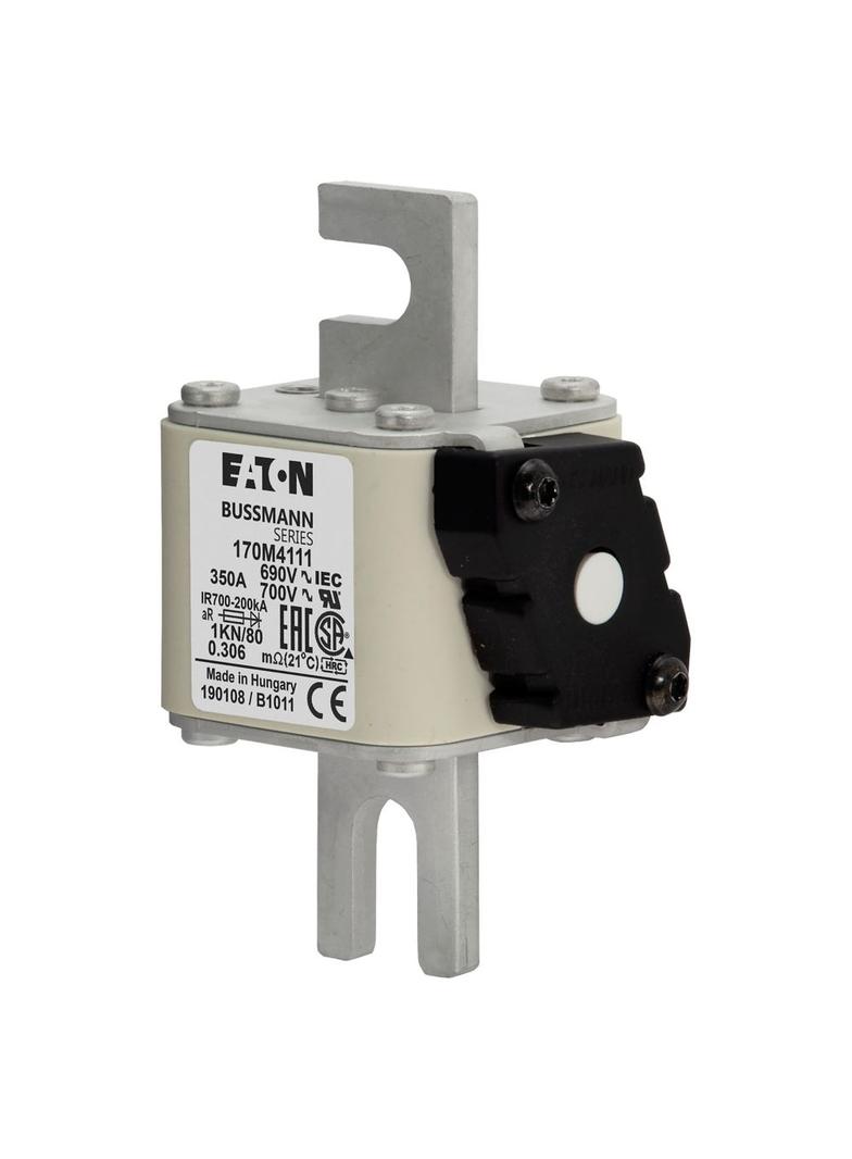 350A 690V 1KN/80 aR INDICATOR FUSE Wkładka szybka 350A AC 690V DIN 1 53x69x108 mm aR DIN 170M4111 EA