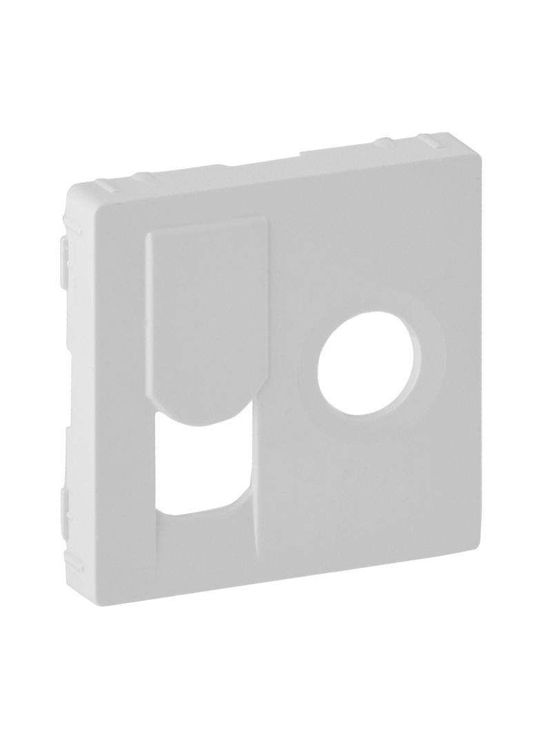 VALENA LIFE PLAKIETKA GNIAZDA MĘSKIEGO TV + RJ45 BIAŁA, Legrand