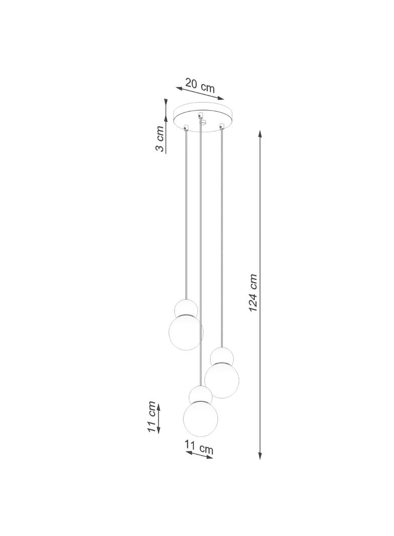 Lampa wisząca PEKKA 3P biała/naturalne drewno
