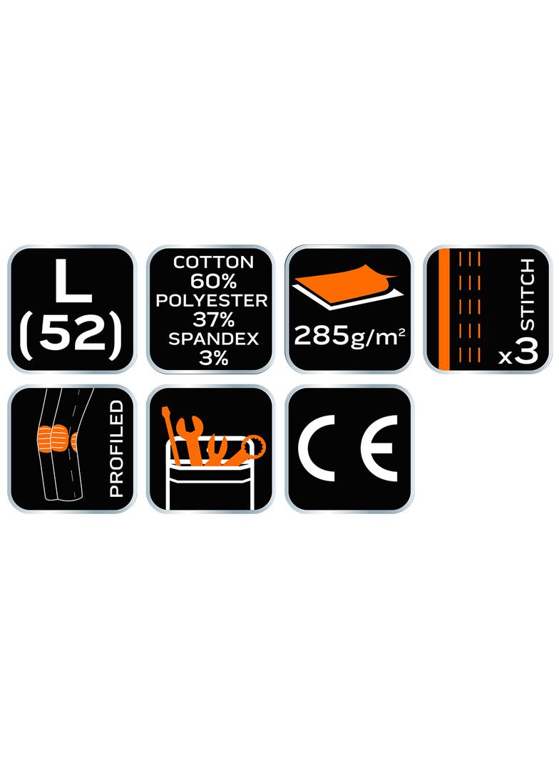 Spodnie robocze HD Slim, pasek, rozmiar L