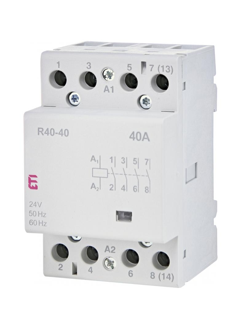 R 40-40 24V STYCZNIK MODUŁ.40A 4 STYKI ZWIERNE (3 MOD.4 BIEG.)