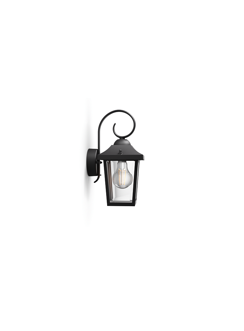 Buzzard wall lantern black 1x60W 230V