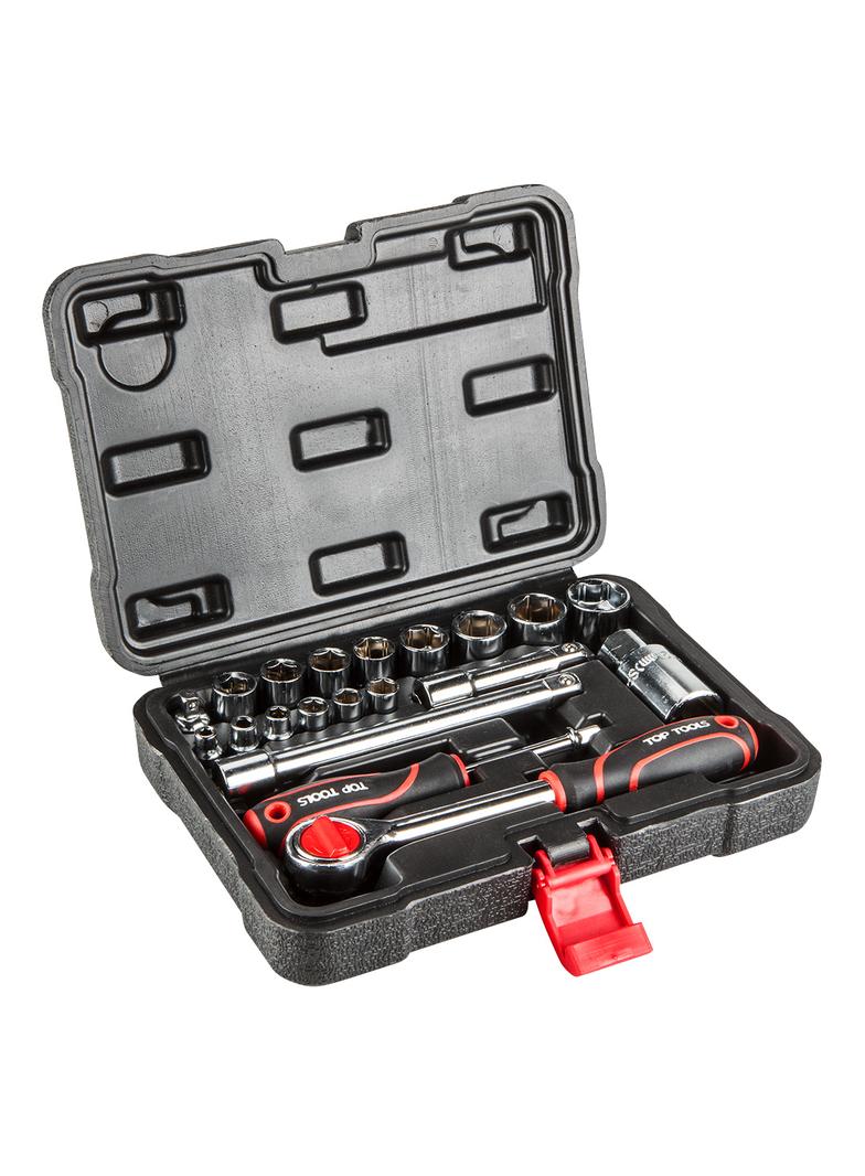 Zestaw kluczy nasadowych 1/4", 3/8", 20 szt.