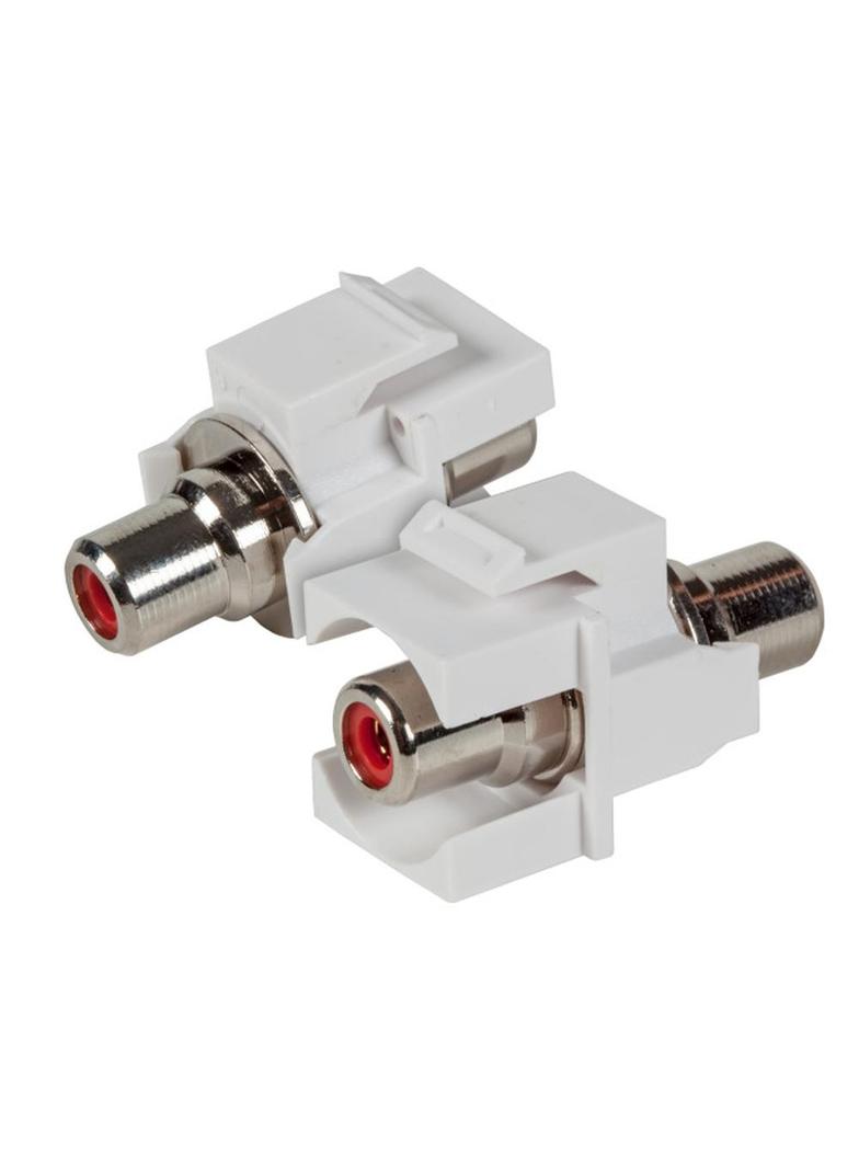 Adapter Keystone Snap-In Cinch (białe gniazdo / czerwony pierścień)