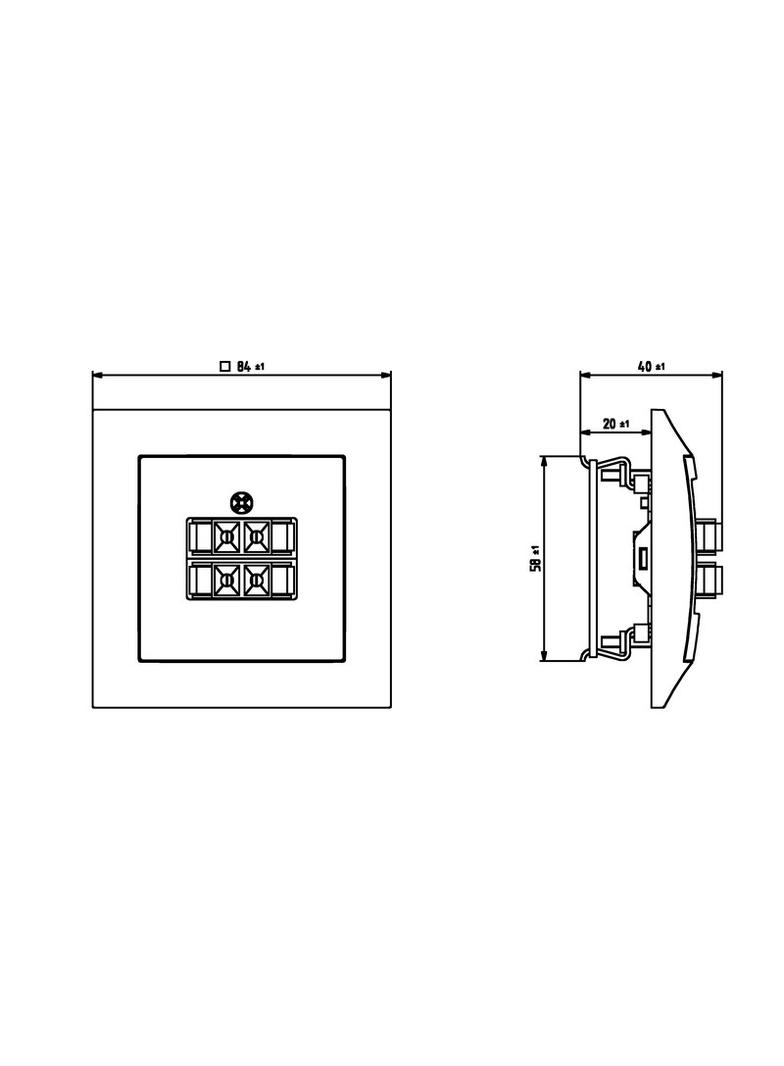 IMPRESJA Gniazdo głośnikowe podwójne - kolor biały