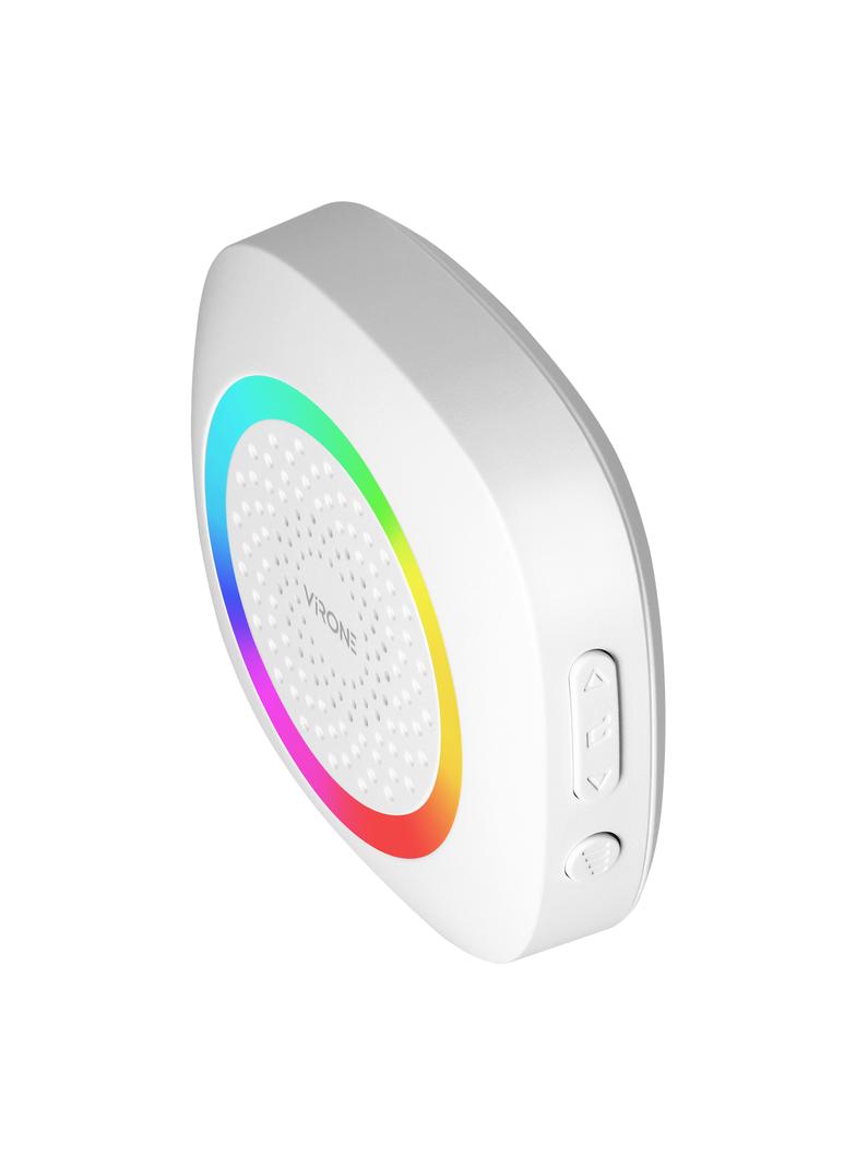 PELA DC, dzwonek bezprzewodowy bateryjny, learning system, 60 dźwięków, LED RGB, 300m, biały