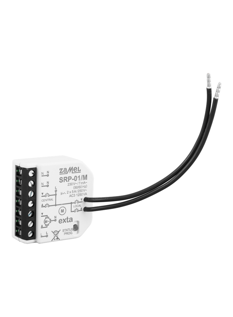 STEROWNIK ROLET DOPUSZKOWY PRZEWODOWY MINIATUROWY TYP: SRP-01/M