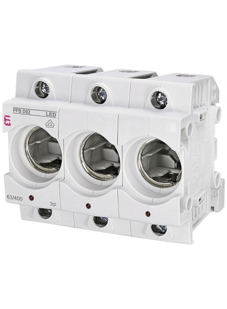Gniazdo bezpiecznikowe PFB D02 PFB D02 3p LED 002510024 ETI