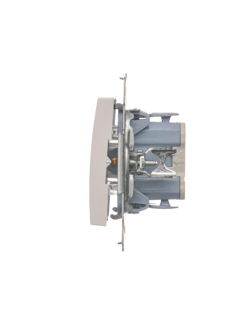 Simon 54 Przycisk pojedynczy rozwierny bez piktogramu 10A szybkozłączka biały