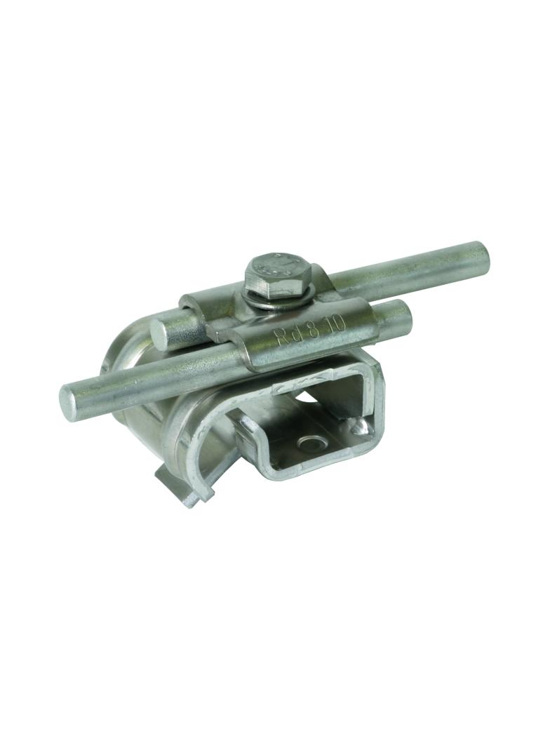 Zacisk do rynny, do zawiniętych brzegów 16-22 mm, Alu