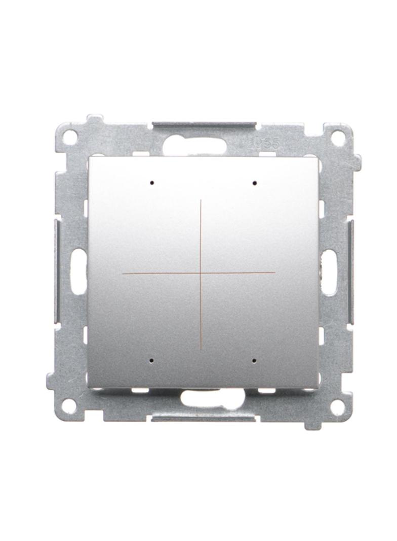 Simon 54 Elektroniczny łącznik/przycisk 4-krotny do sterowania 4 obwodami srebrny mat