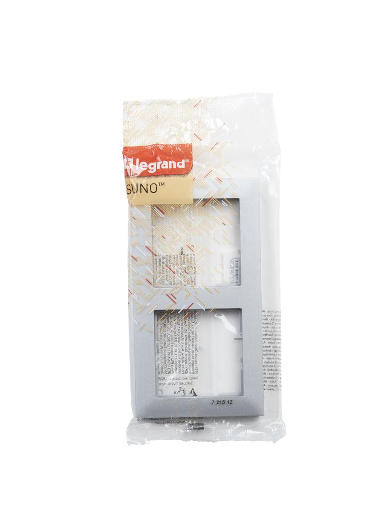 Suno Ramka Podwójna 2-Krotna Aluminium 721512 LEGRAND