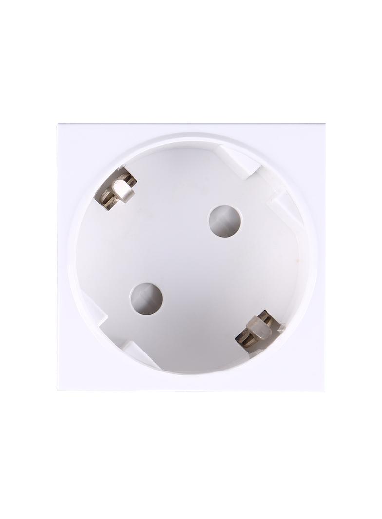 NOEN GS gniazdo modułowe 45x45mm kątowe - 45° 1x2P+Z (Schuko) 16A 250V białe OR-GM-9010/W/GS45 ORNO