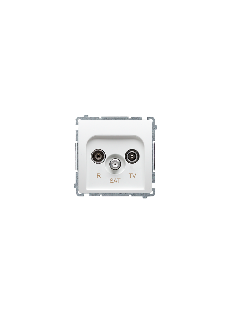 Simon Basic Gniazdo antenowe R-TV-SAT końcowe *Może być użyte jako gniazdo zakończeniowe do gniazd p