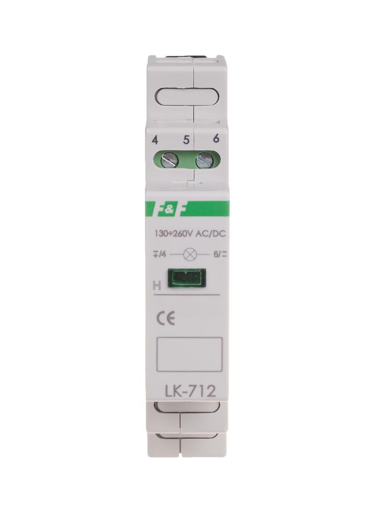 Lampka kontrolna zasilania - jednofazowa LK-712 G 130-260V LK-712G-130-260V F&F