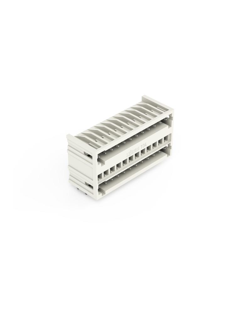 MCS-MINI dwupiętrowy wtyk 2 x 12 bieg. j-szary raster 3,5 mm /50szt./ WAGO