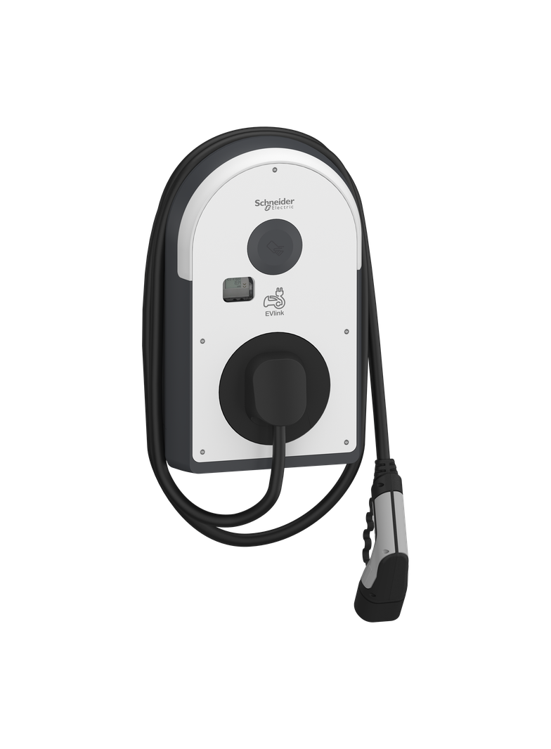 Stacja ładowania, EVlink Pro AC/ AC Metal 3f 22kW z kablem T2, wbudowane zabezpieczenie RDC-DD 6mA i