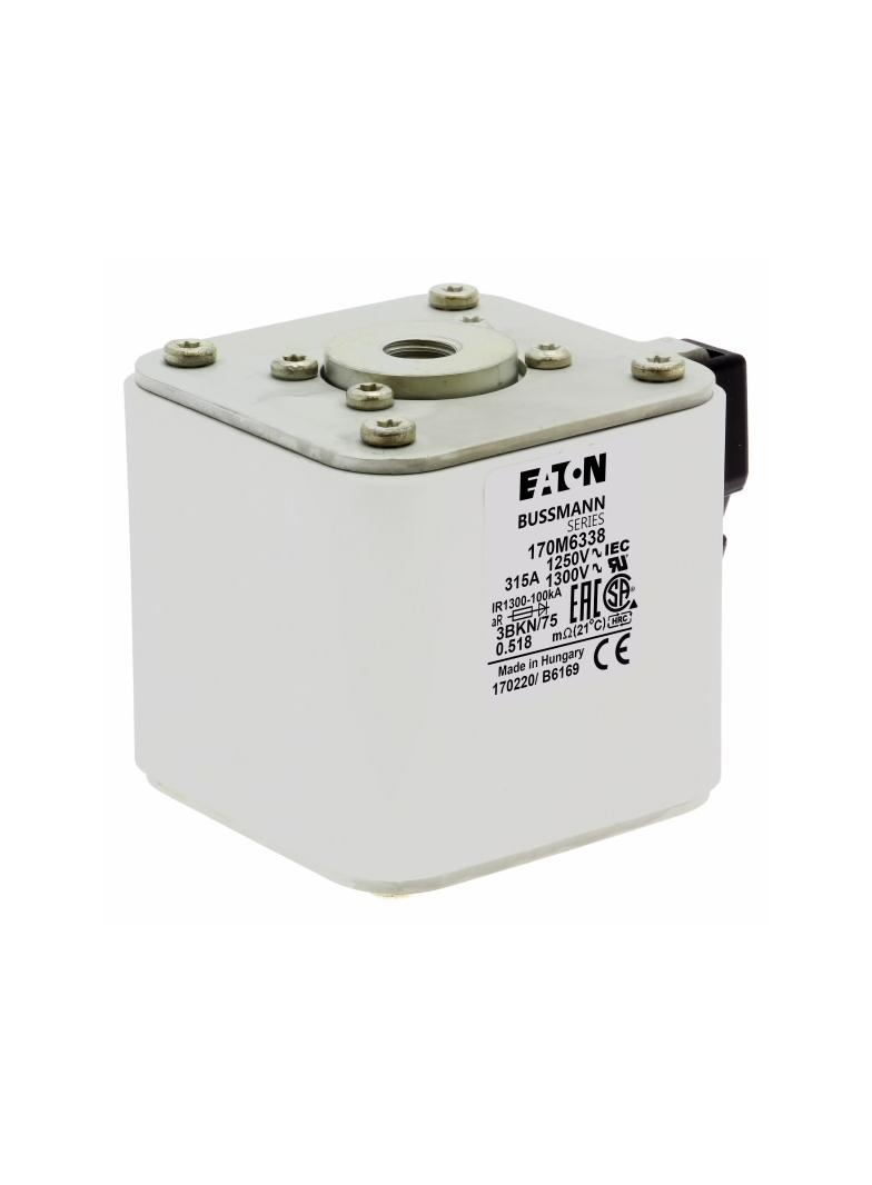 FUSE 315A 1250V 3BKN/75 AR CU Wkładka szybka 315A AC 1250V rozmiar 3 76x92x76 mm aR IEC UL 170M6338