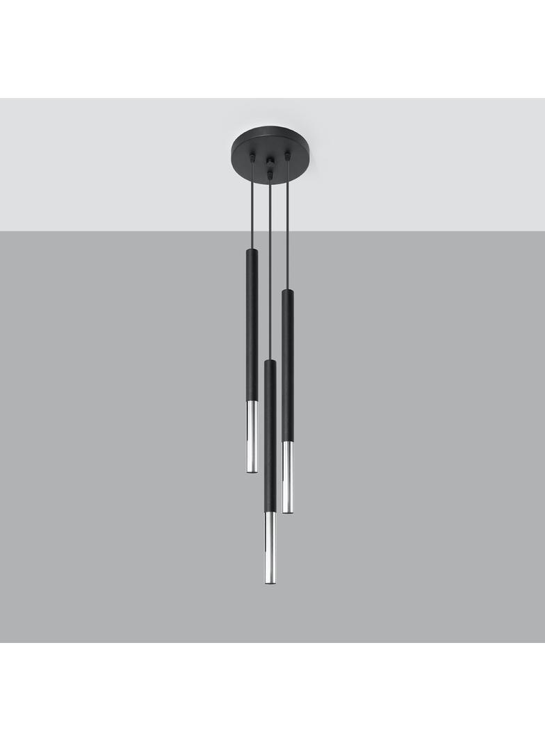 Lampa wisząca MOZAICA 3P czarny/chrom