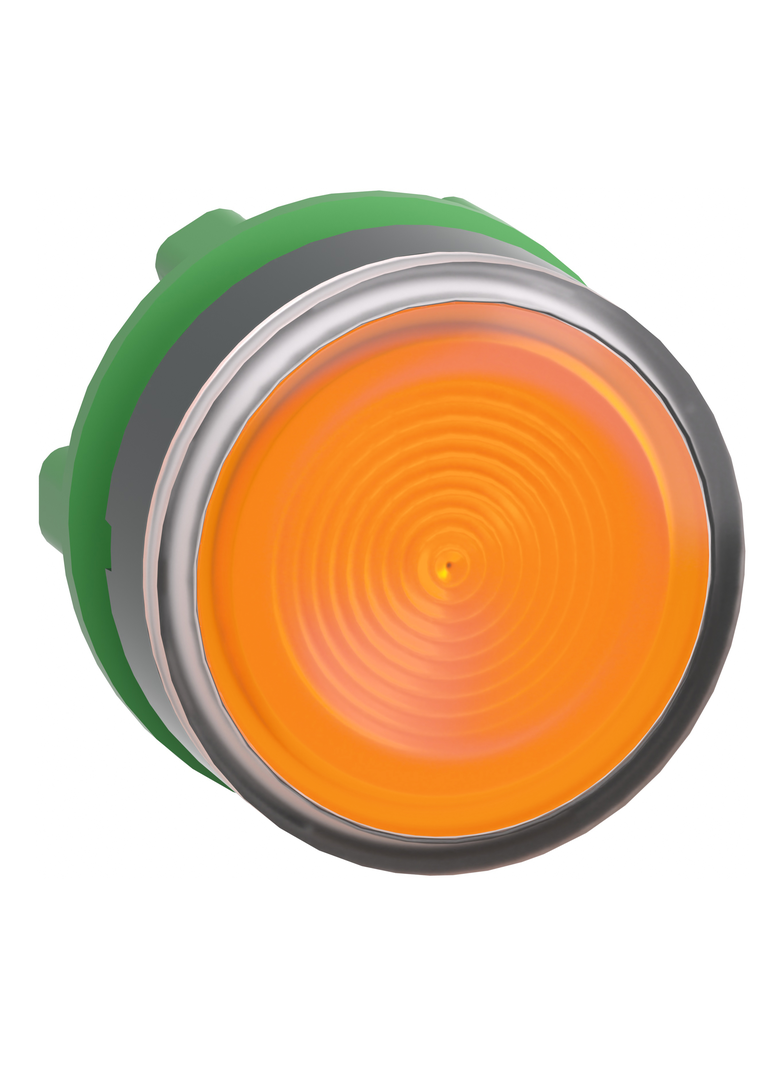 Harmony XB5 Przycisk płaski pomarańczowy LED plastikowy karbowana bez oznaczenia ZB5AW353S SCHNEIDER
