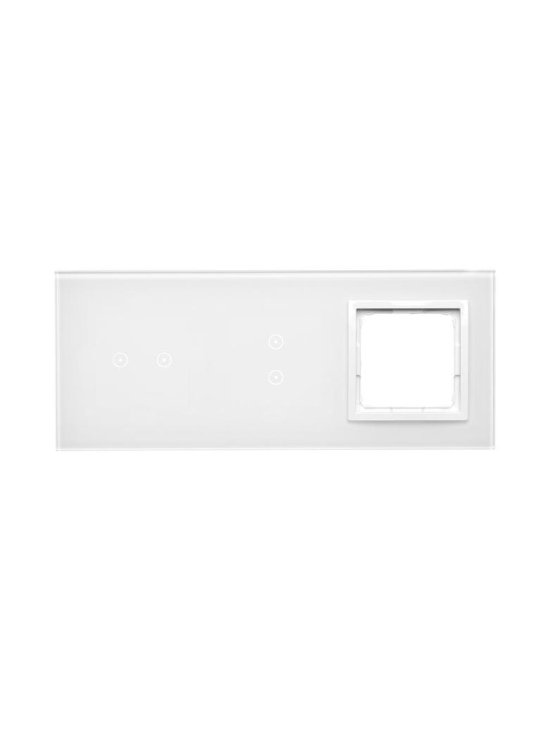 Simon 54 Touch Panel dotykowy S54 Touch 3 moduły 2 pola dotykowe poziome + 2 pola dotykowe pionowe + 1 otwór na osprzęt S54 biała perła DSTR3230/70 KONTAKT