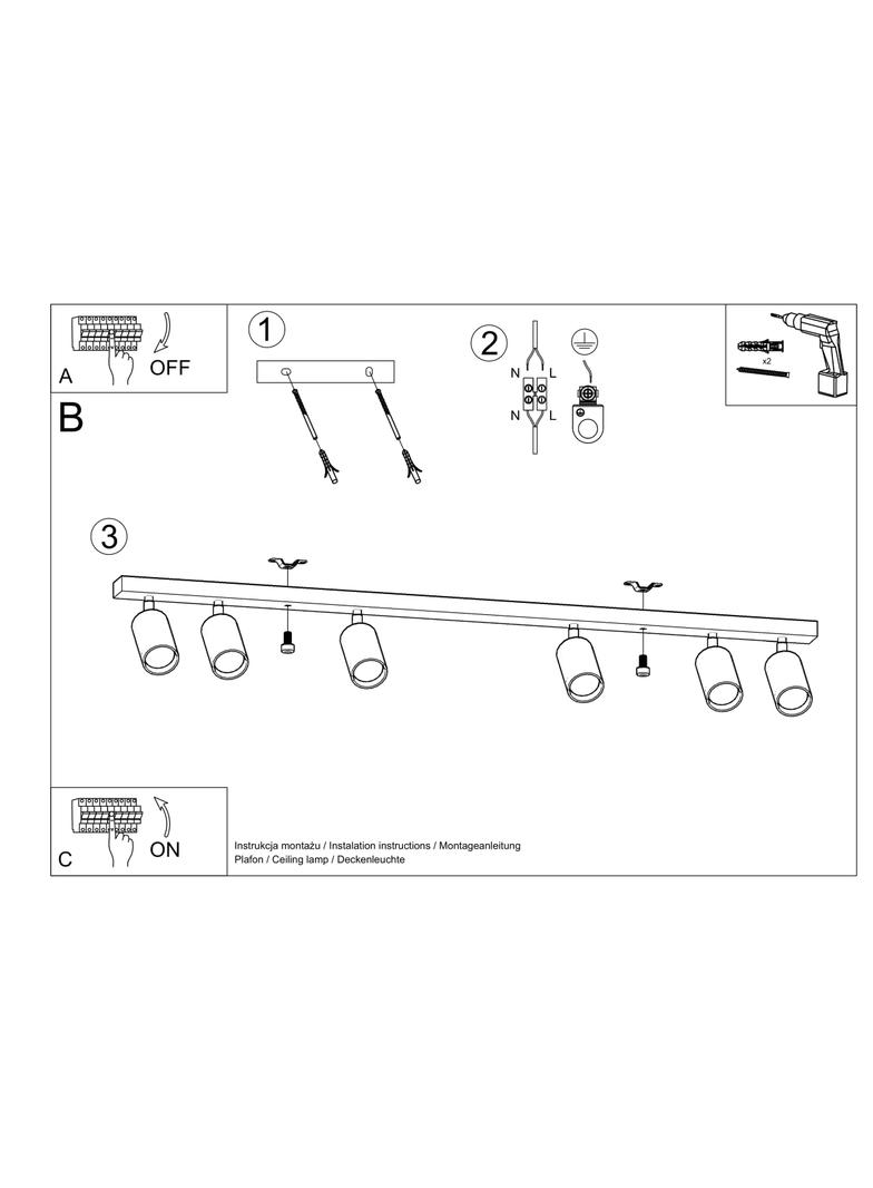 Sollux Plafon BERG 6 naturalne drewno SL.1043