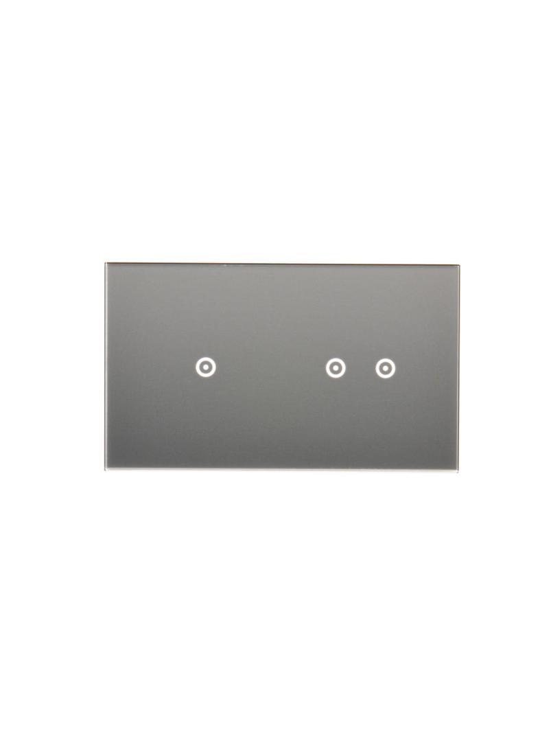 Simon 54 Touch Panel dotykowy S54 Touch 2 moduły 1 pole dotykowe + 2 pola dotykowe poziome srebrna mgła DSTR212/71 KONTAKT