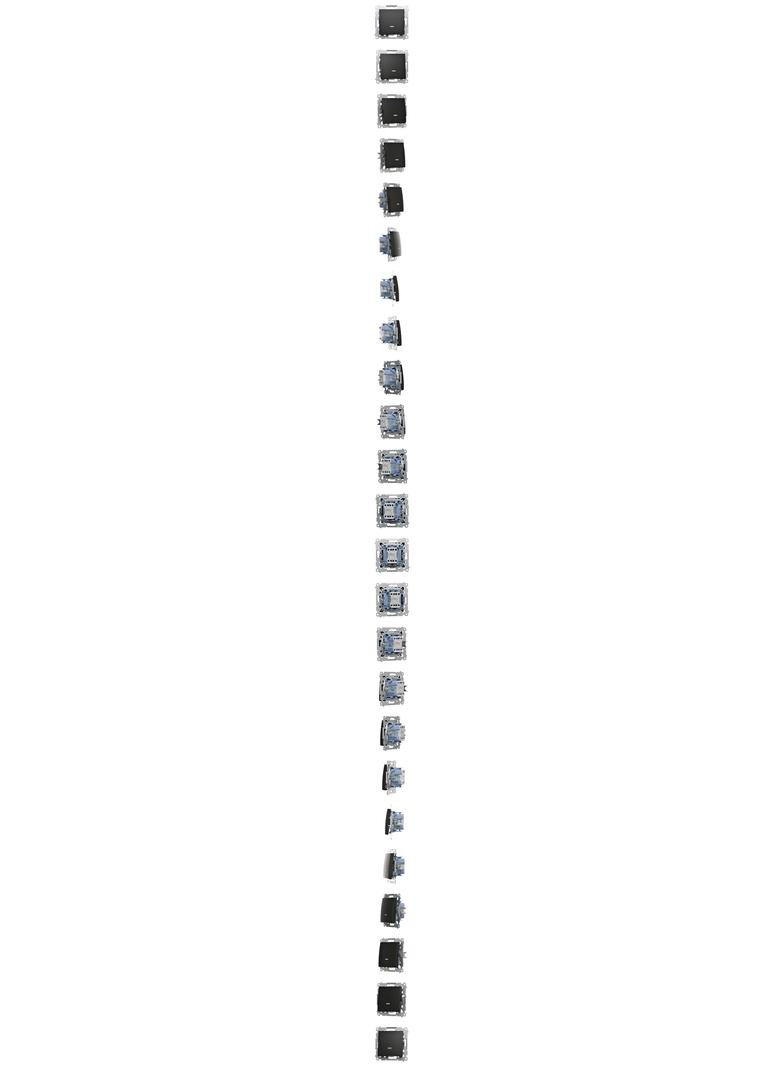 Simon 54 Łącznik krzyżowy z podświetleniem LED bez piktogramu 10A 250V szybkozłączka czarny DW7L.01/X/49 KONTAKT