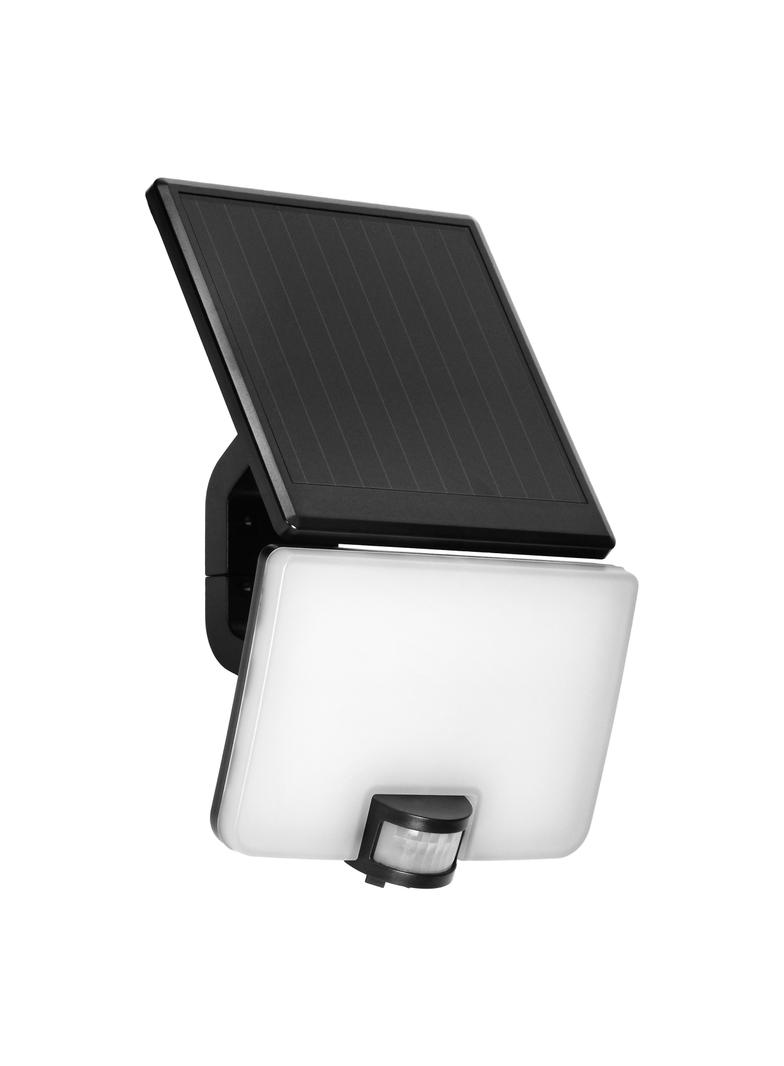 SOLIS LED 10W, naświetlacz solarny  z czujnikiem ruchu PIR, 1200lm, IP54, 4000K, 3000 mAh, czarny